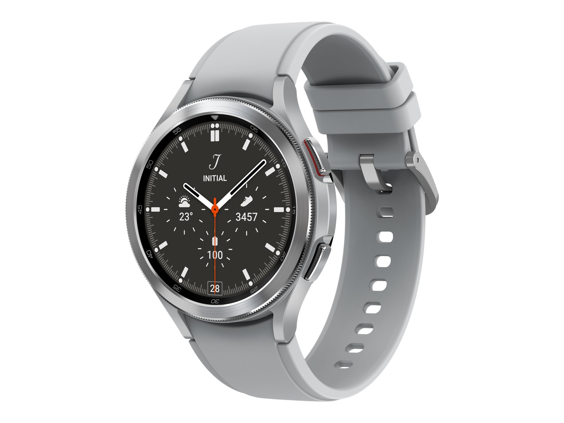 Samsung Galaxy Watch4 Classic - silver - smart watch with ridge sport ...