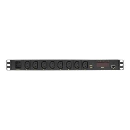 ZUB Logilink Ciabatta Elettrica Per Rack 19'' 1HE – 8 Prese + 2 USB, 3500W, Cavo 2m, Nera