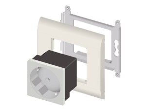 Delock Easy 45 - power socket-outlet - 1 power socket - white, RAL 9003 (pack of 10)