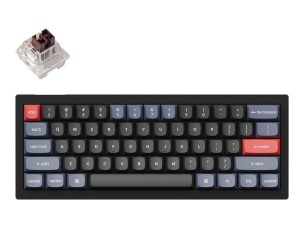 Keychron V4 - keyboard - QMK custom, mechanical, fully assembled - carbon black (non-transparent) Input Device