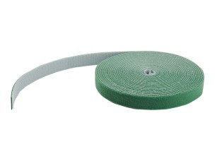 Startech 25ft Hook and Loop Roll, Cut-to-Size Reusable Cable Ties, Bulk Industrial Wire Fastener Tape / Adjustable Fabric Wraps Green / Resuable Self Gripping Cable Management Straps - Adjustable Loop Ties (HKLP25GN) - hook & loop fastener