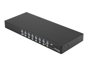 Startech 16 Port Rackmount USB KVM Switch Kit with OSD and Cables - 1U (SV1631DUSBUK) - KVM switch - 16 ports