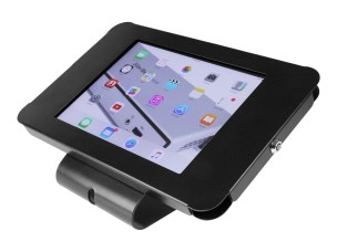 Startech Secure Tablet Enclosure Stand- Lockable Anti Theft Steel Desk or Wall Mount for 9.7" iPad / Tablet - VESA Compatible (SECTBLTPOS) stand - for tablet - black
