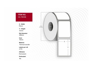 Capture - labels - 16674 label(s) - 76 x 51 mm (alternative for: Zebra 76536)