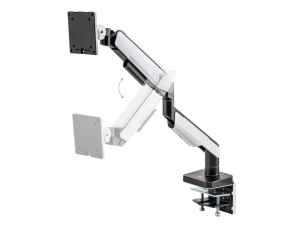 LogiLink mounting kit - Gas Spring - for LCD display/ curved LCD display - gaming - matte black, greyish white