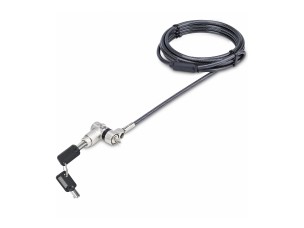 Startech Universal Laptop Lock 6.6ft (2m), Security Cable For Notebook Compatible With Noble Wedge®/Nano/K-Slot; Keyed Locking Cable - Anti-Theft Cut-Resistant Steel Cable (UNIVK-LAPTOP-LOCK) - security cable lock