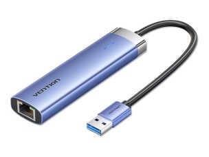 Vention TGF - hub - aluminium alloy, 15 cm - 5 ports