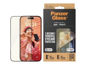 PanzerGlass - screen protector for mobile phone - eye care, ultra-wide fit with EasyAligner