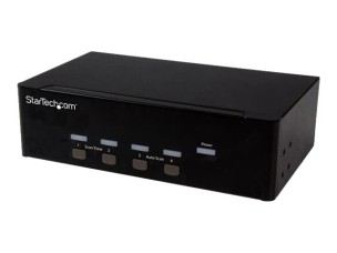 Startech 4 Port VGA KVM Switch - Dual VGA - Hot-key & Audio Support - 1920x1200 KVM Switch - KVM Video Switch (SV431DVGAU2A) - KVM / audio / USB switch - 4 ports
