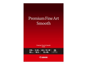 Canon Premium Fine Art Smooth FA-SM1 - photo paper - smooth - 25 sheet(s) - A3 Plus - 310 g/m²