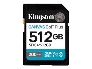 Kingston Canvas Go! Plus - flash memory card - 512 GB - SDXC UHS-I