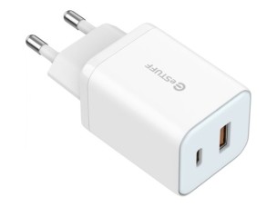 eSTUFF power adapter - GaN, EU plug - USB, USB-C - 65 Watt