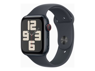 Apple Watch SE (GPS + Cellular) 2nd generation - midnight aluminium - smart watch with sport band - midnight - 32 GB