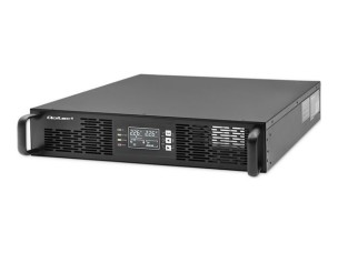 Qoltec - UPS - power factor 1.0, LCD, EPO, on-line - 1000 watt - 1000 VA
