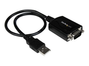 Startech 1 ft USB to RS232 Serial DB9 Adapter Cable with COM Retention - serial adapter - USB - RS-232