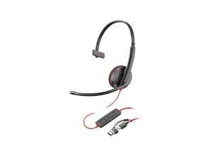 HP Poly Blackwire 3215 - headset - 3.5 mm jack, USB-C