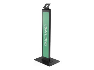 Compulocks Brandable VESA Floor Stand for Screens Up to 32 Inches stand - for LCD display - brandable, with large base plate - black