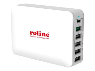 Roline power adapter - 5 x 4 pin USB Type A, USB-C - 60 watt