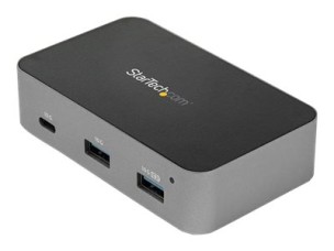 Startech 4-Port USB C Hub - USB 3.1 Gen 2 (10Gbps) - 3x USB-A & 1x USB-C - Powered - Universal Power Adapter Included (HB31C3A1CS) - hub - 4 ports