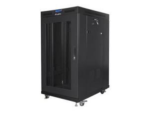 Lanberg FF01 series - rack - 800 x 1000, flat pack, with mesh door, LCD - 22U