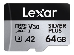 Lexar Professional SILVER PLUS - flash memory card - 64 GB - microSDXC UHS-I