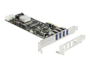 Delock PCI Express Card > 4 x external USB 3.0 Quad Channel - USB adapter - PCIe 2.0 x4 - USB 3.0 x 4