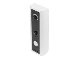 DIGITUS - smart doorbell and chime - Full HD, PIR motion sensor, battery operation, voice control - Wi-Fi - black/white doorbell, white chime