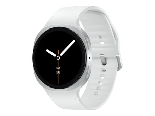 Samsung Galaxy Watch8 - silver - smart watch with sport band - white - 32 GB