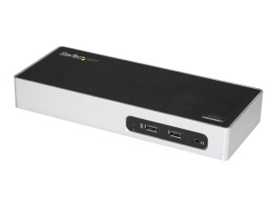 Startech USB 3.0 Docking Station, Dual Monitor Laptop Docking Station with HDMI & DVI/VGA Video, 6-port USB 3.1 Gen 1 5Gbps Hub, GbE, Audio, Universal USB Type-A Dock, Windows & Mac - Dual Display Dock (DK30ADD) - docking station - USB - DVI, HDMI - 1GbE