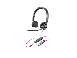 HP Poly Blackwire 3325 - headset - 3.5 mm jack, USB-C