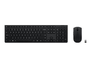 Lenovo Professional - keyboard and mouse set - QWERTY - US with Euro symbol - grey Input Device