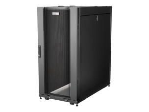 Startech 25U Server Rack Cabinet, 4 Post Adjustable Depth 7" to 35" Locking Vented Mobile/Rolling Network/Data/IT Equipment Enclosure w/ Casters/Hook & Loop Dell PowerEdge, HP ProLiant - 25U Rack Cabinet (RK2537BKM) - rack - 25U