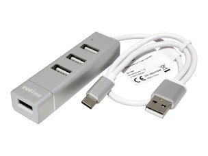 ROLINE USB 2.0 Notebook Hub - hub - 4 ports