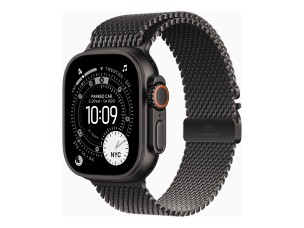 Apple Watch Ultra 3 - black titanium - Yes smart watch with milanese loop - black - 64 GB