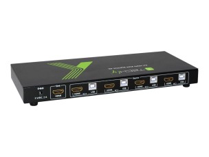 TECHly 4x1 USB HDMI KVM Switch 4Kx2K - KVM / audio / USB switch - 4 ports