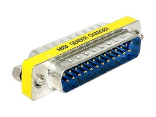 Delock Adapter Sub-D - serial / parallel gender changer - DB-25 to DB-25