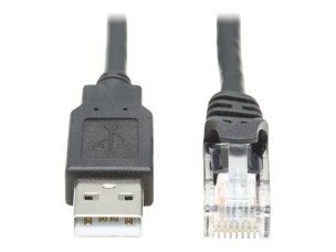 Eaton Tripp Lite Series USB to RJ45 Rollover Console Cable (M/M) - Cisco Compatible, 250 Kbps, 15 ft., Black - serial cable - 4.57 m - black