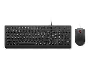 Lenovo Essential Wired Combo - keyboard and mouse set - 2.5-zone layout - QWERTY - US English - black Input Device