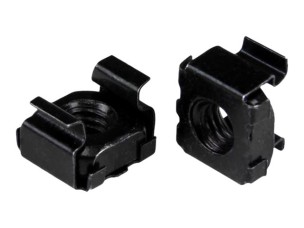 Startech M5 Cage Nuts - 50 Pack, Black - M5 Mounting Cage Nuts for Server Rack & Cabinet (CABCAGENUTSB) - cage nuts