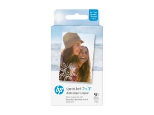 HP ZINK Sticky-Backed Photo Paper - photo paper - glossy - 50 sheet(s) - 50 x 76 mm - 290 g/m²