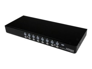 Startech 16 Port 1U Rackmount USB KVM Switch with OSD (SV1631DUSBU) - KVM switch - 16 ports