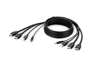 Belkin Secure KVM Combo Cable - video / USB / audio cable - TAA Compliant - 1.83 m