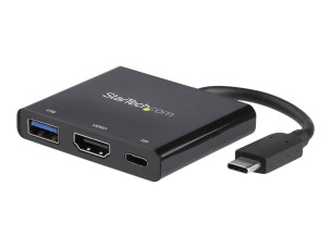 Startech USB-C to HDMI Adapter - 4K 30Hz - Thunderbolt 3 Compatible - with Power Delivery (USB PD) - USB C Adapter Converter (CDP2HDUACP) - docking station - USB-C / Thunderbolt 3 - HDMI