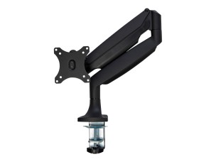 Startech Desk Mount Monitor Arm, Heavy Duty Ergonomic VESA Monitor Arm, Single Display up to 9kg, Full Motion, Height Adjustable, Articulating, Aluminum, C-Clamp/Grommet, Black - Small Footprint Design (ARMPIVOTHDB) mounting kit - adjustable arm - for LCD
