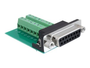 Delock - serial adapter - 15 pin D-Sub (DB-15) to 16 pin terminal block