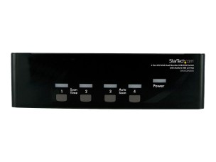 Startech 4 Port DVI VGA Dual Monitor KVM Switch USB with Audio and USB 2.0 Hub (SV431DDVDUA) - KVM / audio / USB switch - 4 ports