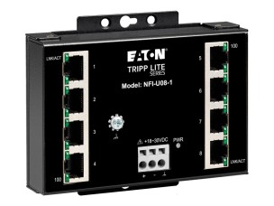 Eaton Tripp Lite series Industrial Ethernet Switch 8-Port Unmanaged - 10/100 Mbps, Ruggedized, DIN/Wall Mount - switch - 8 ports - unmanaged - TAA Compliant
