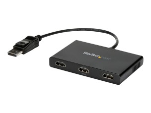 Startech 3-Port Multi Monitor Adapter, DisplayPort 1.2 to HDMI MST Hub, Triple 1080p HDMI Monitor, Video Splitter for Extended Desktop Mode on Windows PCs Only, DP to 3x HDMI MST Hub - Multi Stream Transport (MSTDP123HD) - video/audio splitter - 3 ports