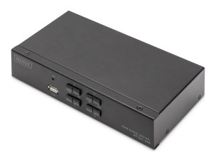 DIGITUS - KVM switch - DP, DP out, USB - 4 ports - rack-mountable