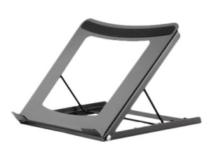 Manhattan Laptop and Tablet Stand, Adjustable (5 positions), Suitable for all tablets and laptops up to 15.6", Portable and Lightweight, Steel, Black, Lifetime Warranty - notebook / tablet stand